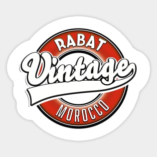 Rabat morocco vintage logo Sticker